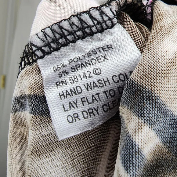 Muse Womens Twist Front Bodycon Animal Print Dress Size 6 Purple Brown - Picture 10 of 10